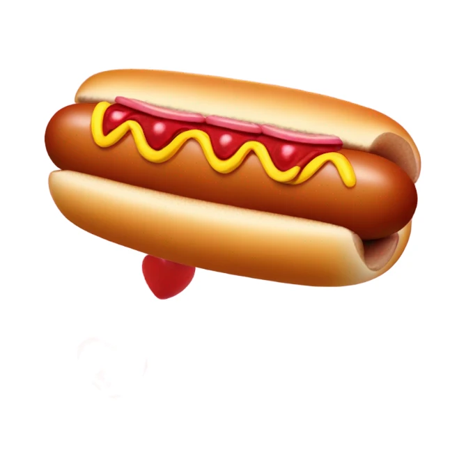 Hot dog with hearts arounx sticker