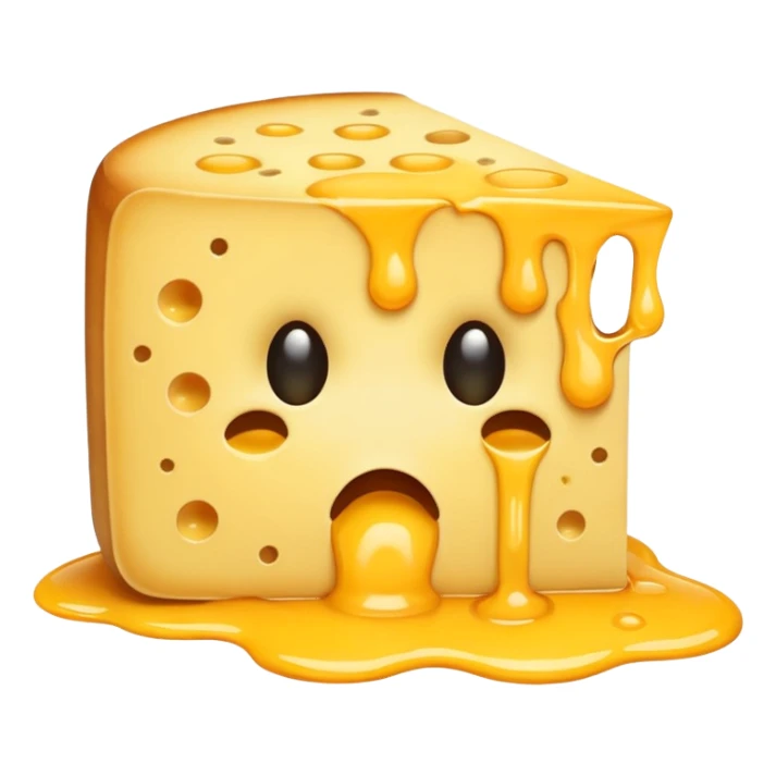 Crying cheese sticker