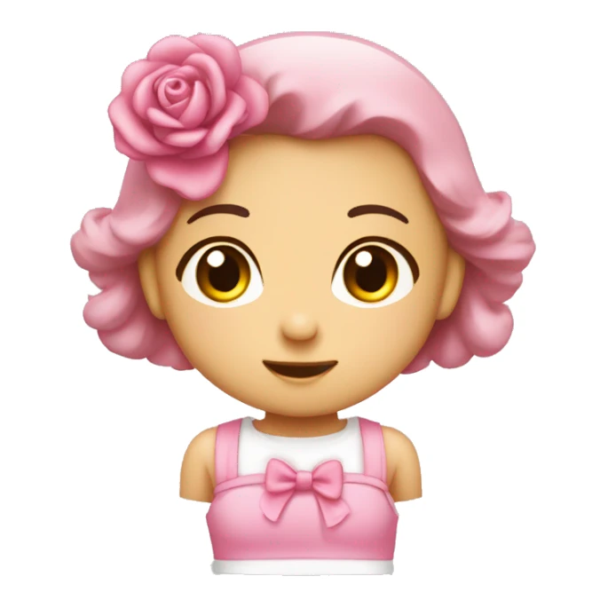 Coração rosa bebê com uma laço branco no meio sticker