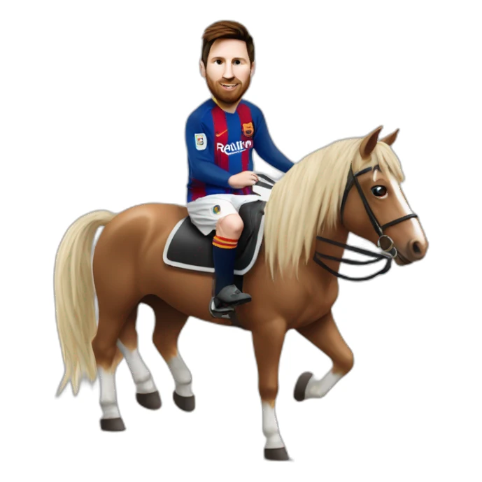 Messi sur un cheval sticker