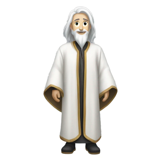just white wizard robes sticker