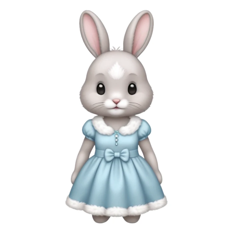 Rabbit wearing a dress sticker