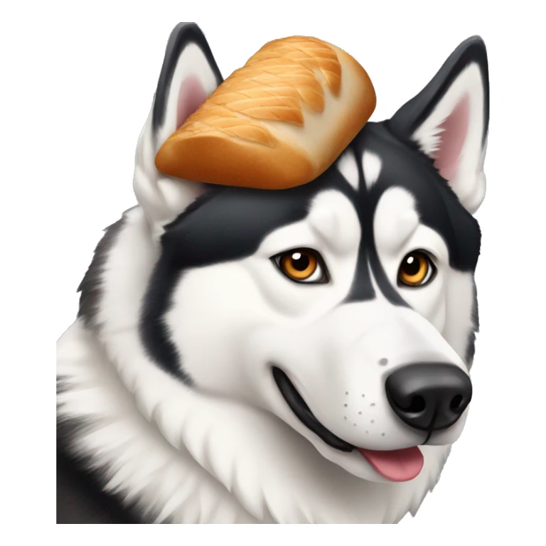 Siberian husky with turkey sticker