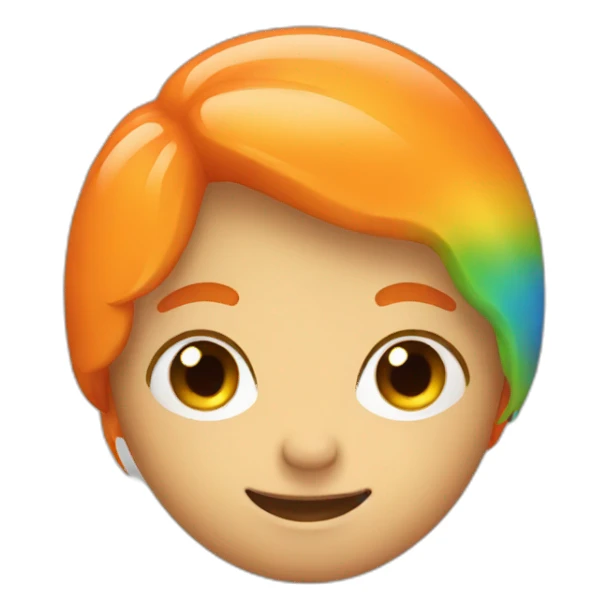 rainbow orange sticker
