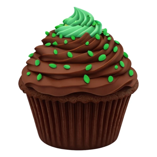 chocolate mint cupcate sticker