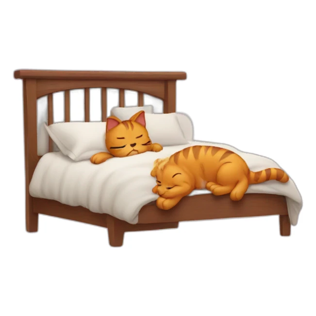 garfield sleeping in bes sticker