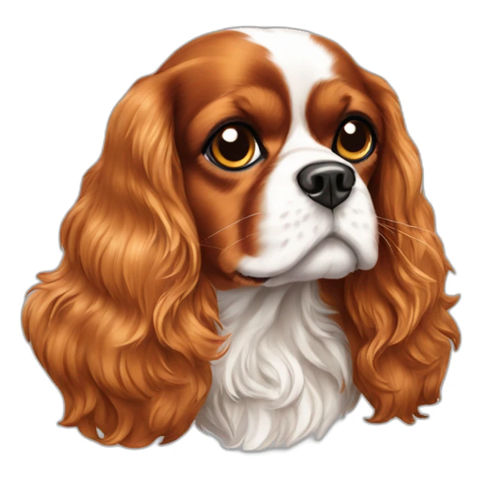 dog Cavalier King Charles Spaniel full height sticker