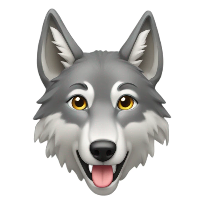 Loup avec une femm sticker