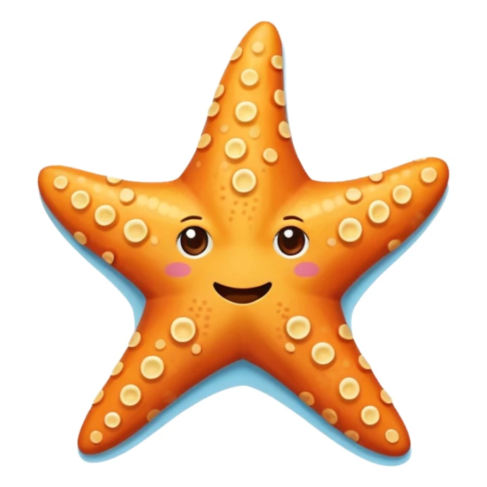 draw a starfish, sad and cheerful,  sticker