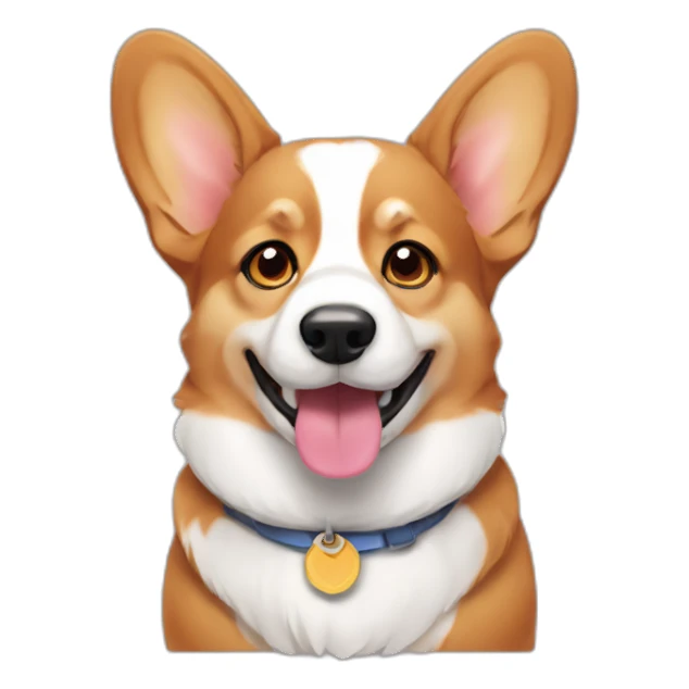 tricolor funny corgi sticker