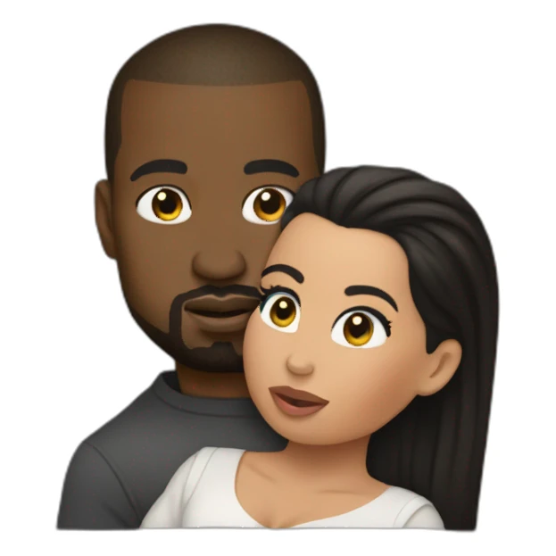 kim kardashian carrying midget kanye sticker