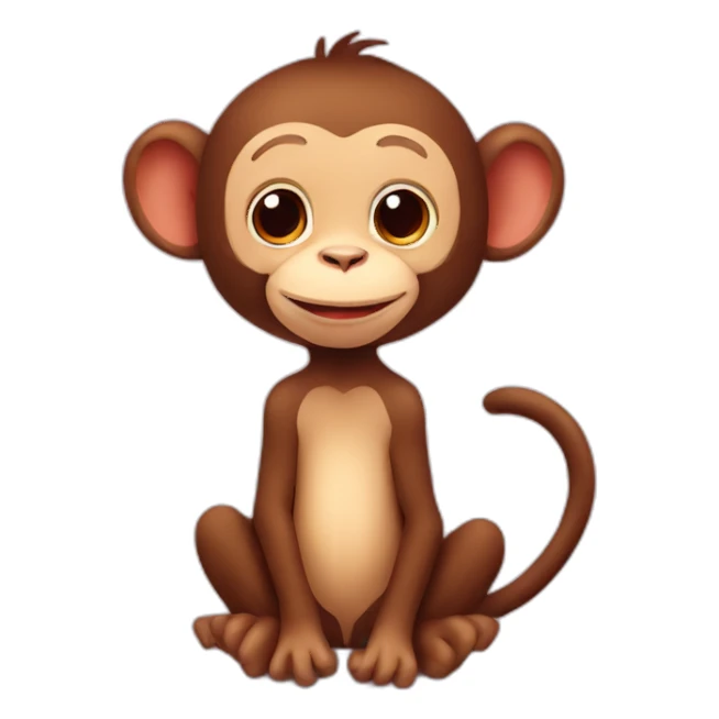Cute Monkey in love sticker