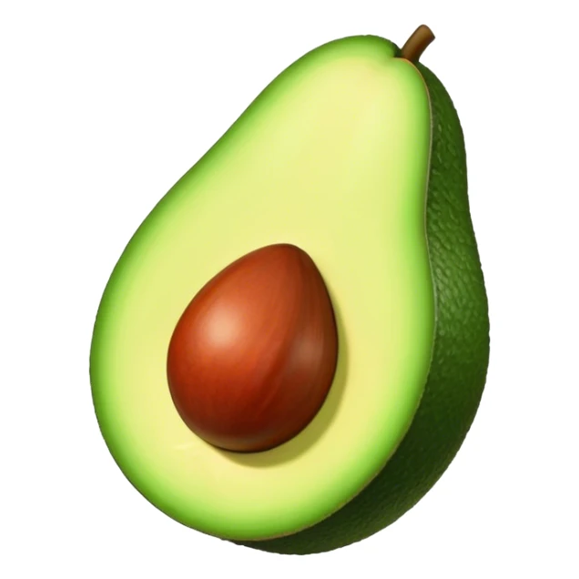 Un aguacate con labios grandes sticker