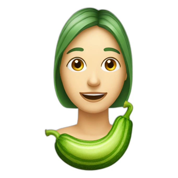 Frau küsst Zucchini intensiv  sticker