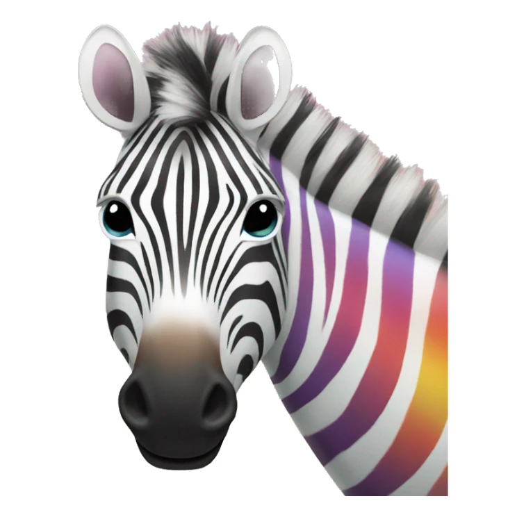 Zebra rainbow sticker