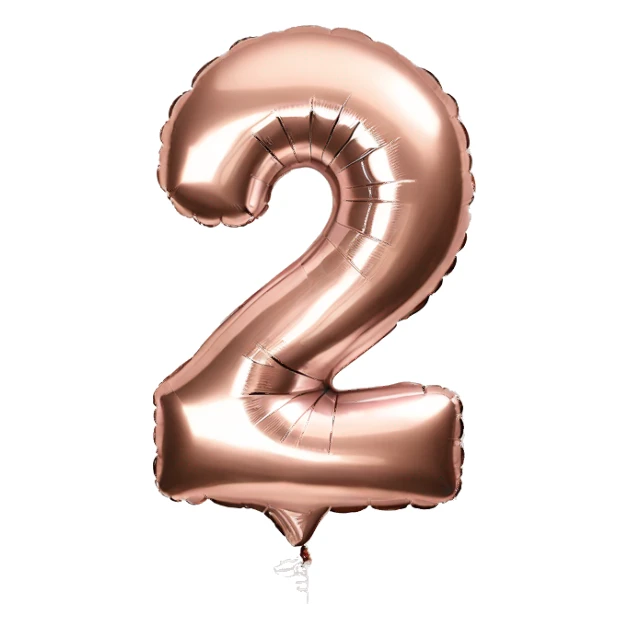 first birthday rose gold number ONE balloon  sticker