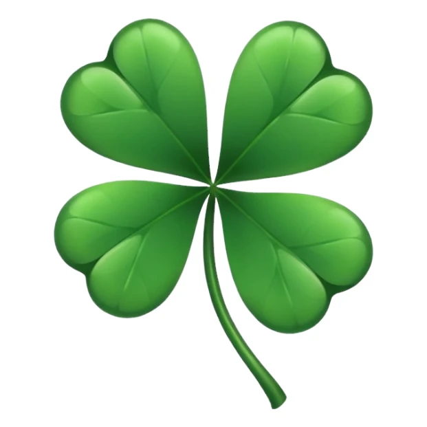 Black 5-leaf clover sticker