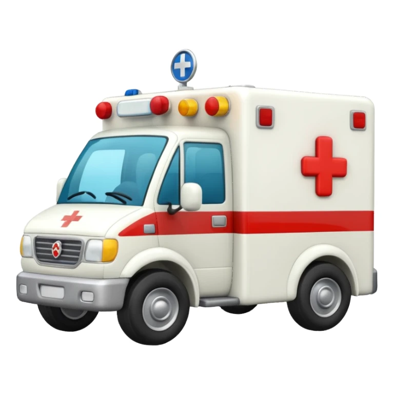 create an ambulance with peluche sticker