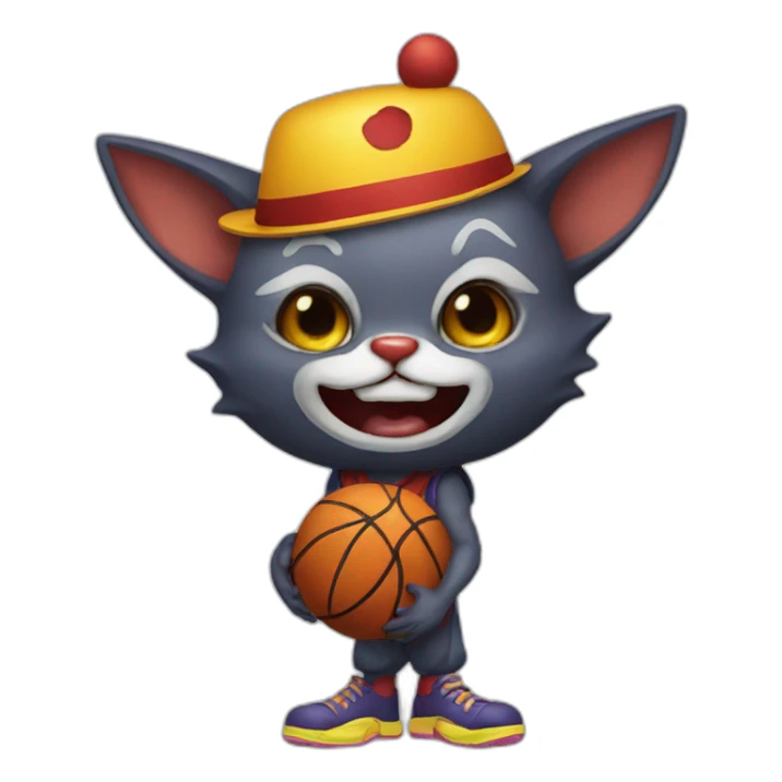 bat cats house clown basketball sticker