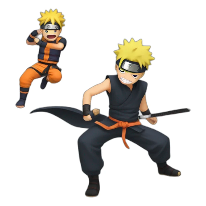 Pain and Naruto fighting  sticker
