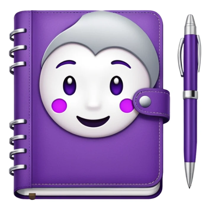 journal white and purple sticker