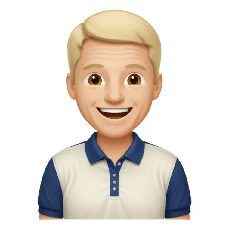 Profesor de tenis riendose sticker