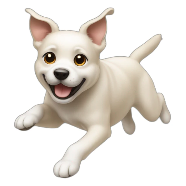 a dog jumpping in the jugle sticker