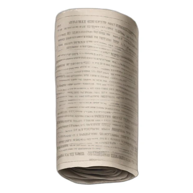 rolled up newspaper sticker