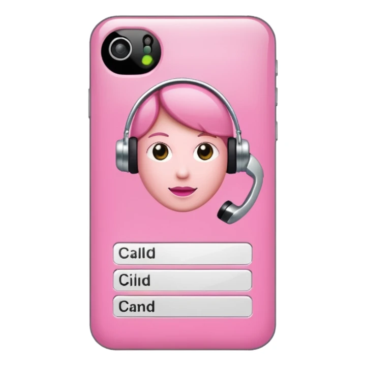 Pink caller Id card
 sticker