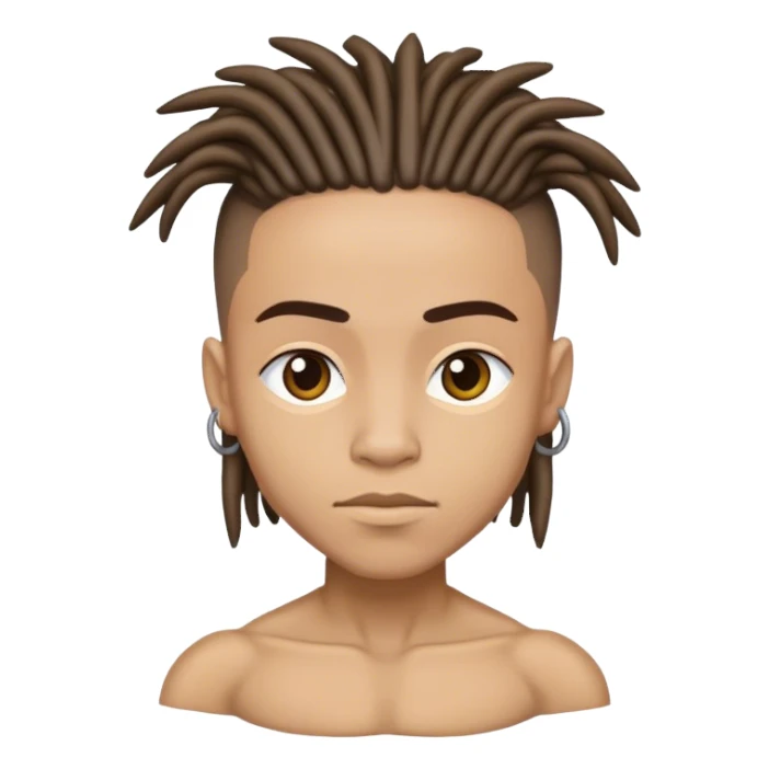 dread head lightskin with abs sticker