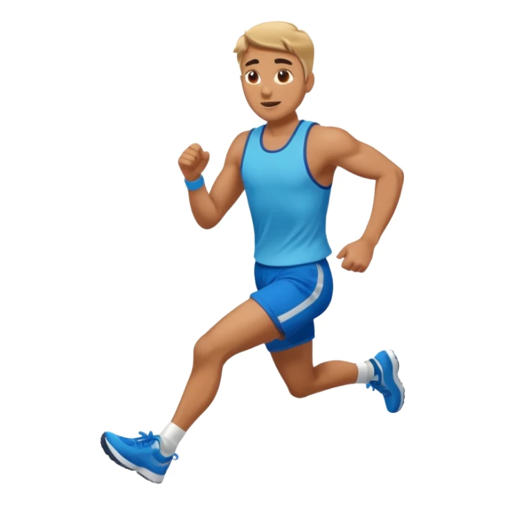 man doing run in place  sticker