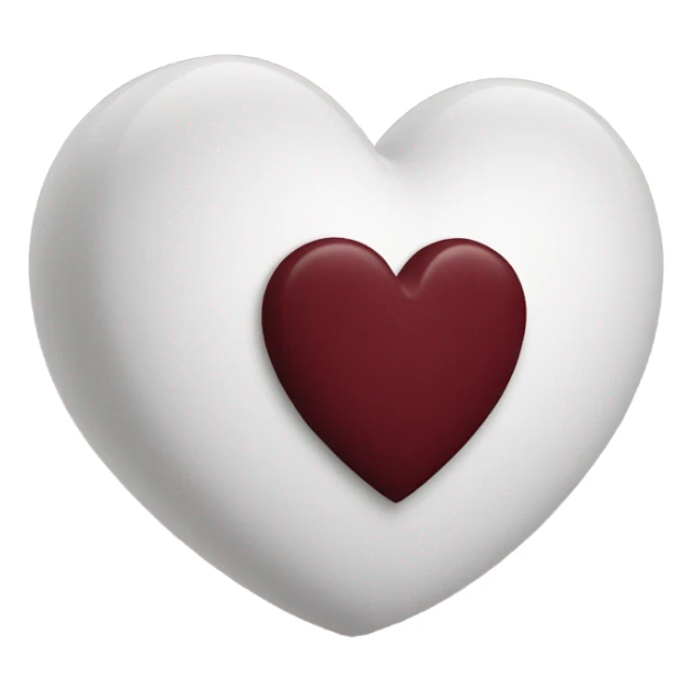 Maroon colour heart sticker