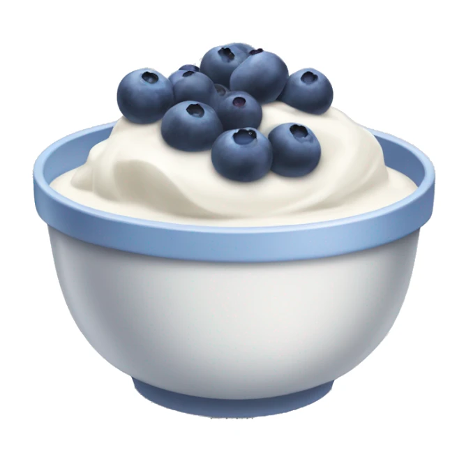 yougurt bowl with blueberries sticker