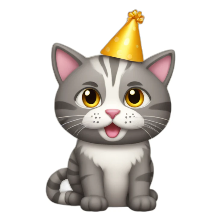 birthday cat sticker