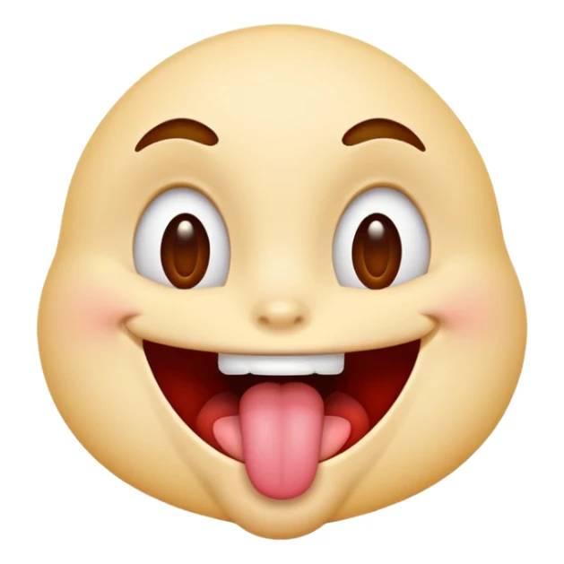 happy tongue out face sticker