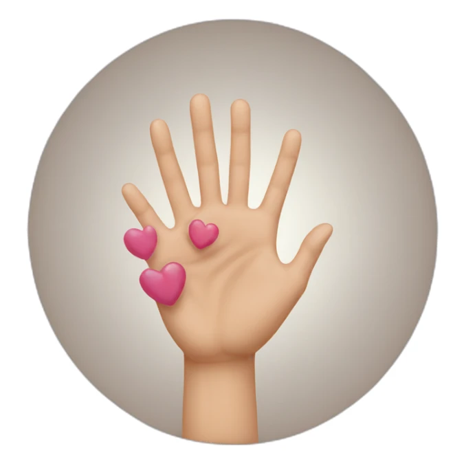 Cœur avec la main sticker