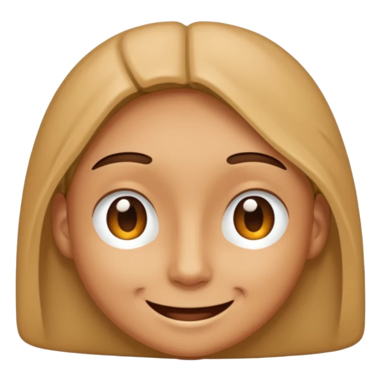 A smiling face with barely open eyes. sticker