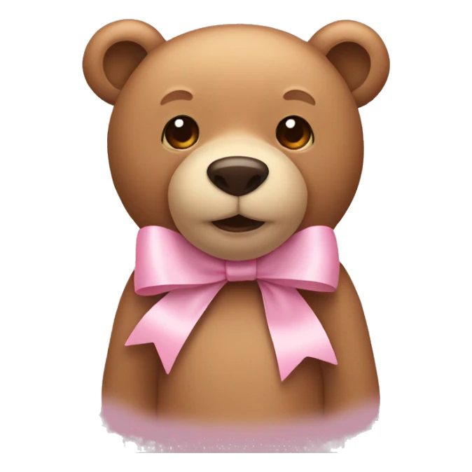 Light brown bear with light pink bows sticker