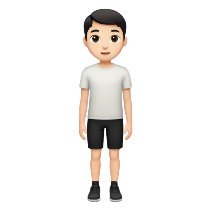 person wearing short black pants sticker