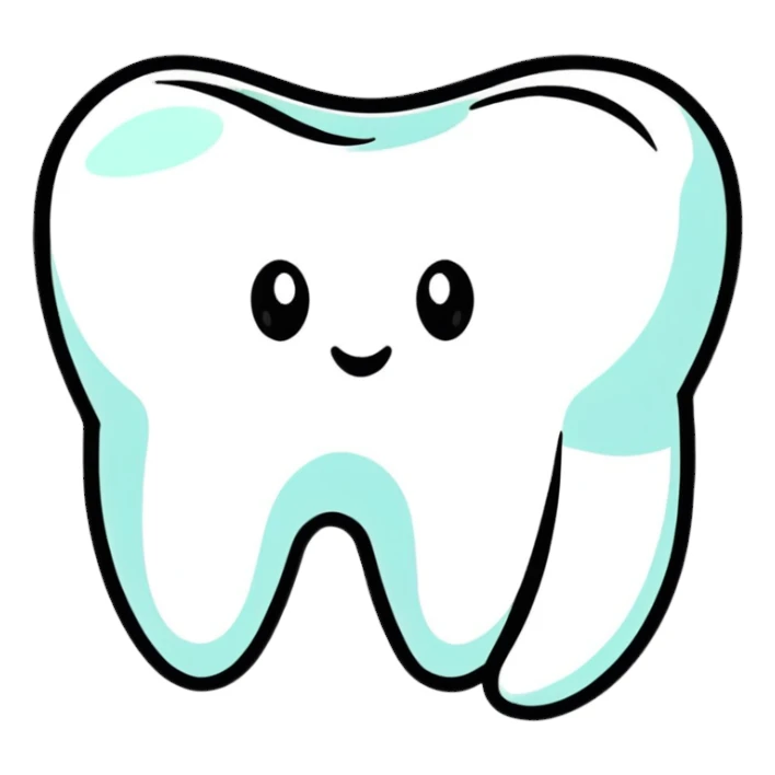 teeth app icon, clean modern dental application logo sticker