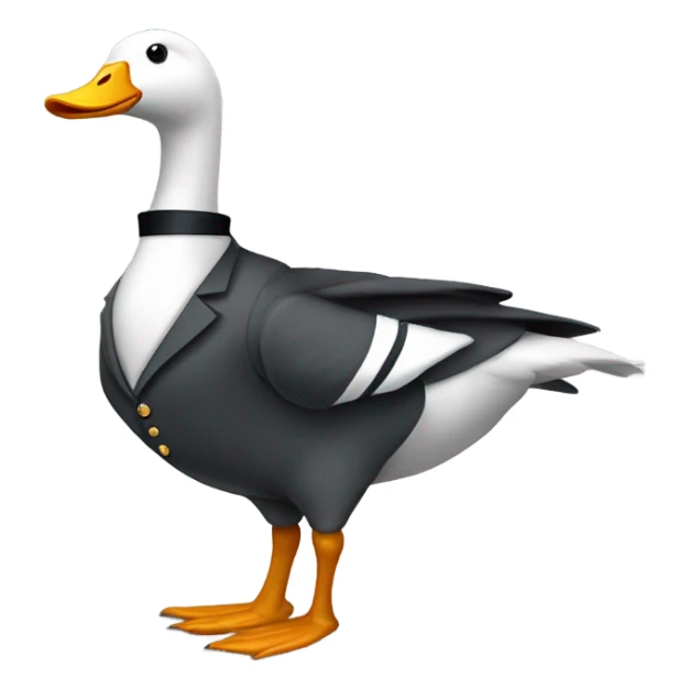Goose in a jacket sticker