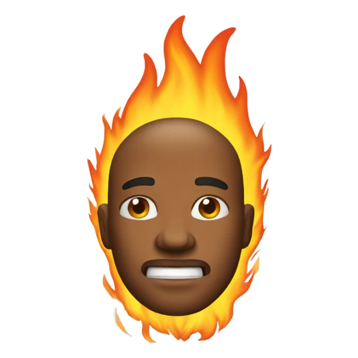 man on fire sticker