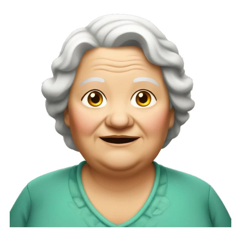 Old fat woman sticker
