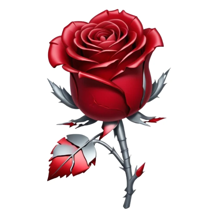 dead rose and broken heart sticker