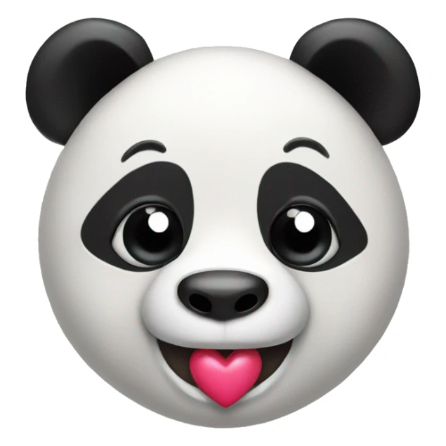 panda with heart eyes sticker
