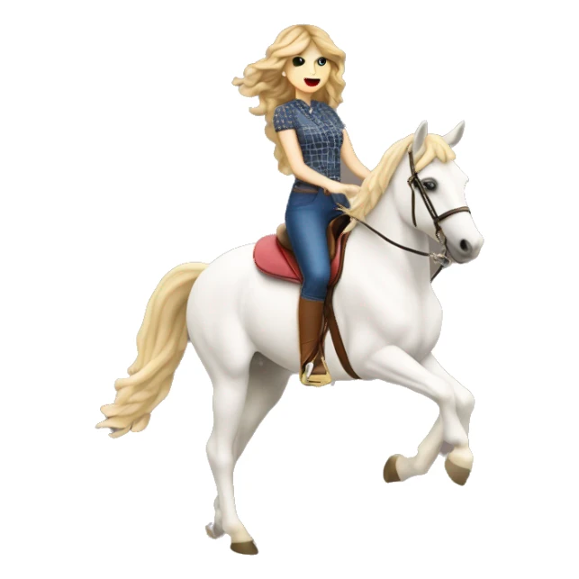 Taylor Swift on a horse ￼ sticker