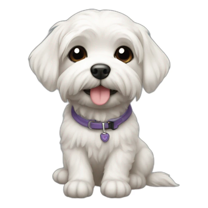 Maltipu sitting on a shoulder sticker