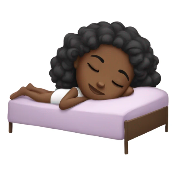 Black girl sleep sticker