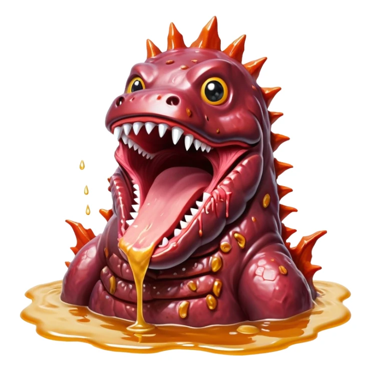  SPAM meat godzilla slop art sticker