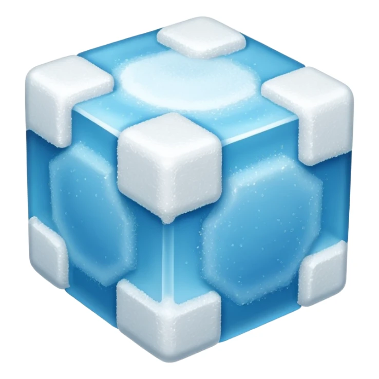 plain white cube of sugar sticker